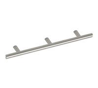 Unbekannt GRIMME 8568311024 Poignée d'armoire de base Eradis Barell Ø 12 mm, largeur 1104 mm, poignée en acier inoxydable brossé, argent, espacement des trous 2 x 512 mm