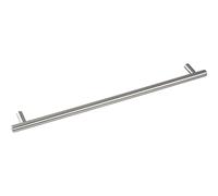 Unbekannt GRIMME 8569210410 Enija Barell Poignée de meuble en acier inoxydable brossé Argenté Diamètre 12 mm Largeur 450 mm Espacement des trous 410 mm