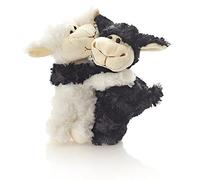 Unbekannt Hansen Peluche couple de moutons en peluche 20 cm Noir et blanc Couples et amoureux/anges diables