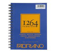 Unbekannt Honsell 19100634 Fabriano Schizzi 1264 Bloc de 60 feuilles de papier à croquis à spirale longitudinale Format A5 Blanc ivoire 90 g/m²