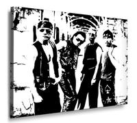 Unbekannt Impression sur toile U2 - Bono - 100 x 70 cm - Impression sur toile prête à l'emploi sur châssis - Impression pop art - Images pour décoration - Musique stars