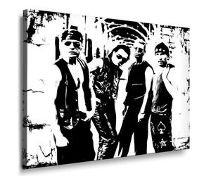 Unbekannt Impression sur toile U2 - Bono - 100 x 70 cm - Impression sur toile prête à l'emploi sur châssis - Impression pop art - Images pour décoration - Musique stars