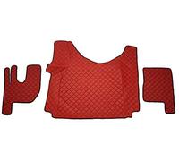 Unbekannt Kit de tapis de sol avec couvercle tunnel pour Renault T Camion Modèle Intérieur Accessoires Auto Décoration Tapis Rouge Cuir écologique