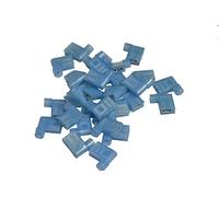 Unbekannt Lot de 100 cosses de câble coudées plates bleues - Terminal broche, Fin fermée, Nylon, Bleu