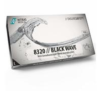 Unbekannt NITRAS Medical 8320 Black Wave Boîte de 100 gants jetables en nitrile Noir Taille L