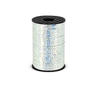 PartyDeco Bolduc ruban cadeau pailleté 5 mm x 225 m Argent