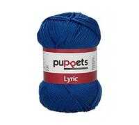 Unbekannt Puppets Lyric, épaisseur : 4, présentation : 50 g, Longueur : 150 m, Fil à Crochet Bleu foncé