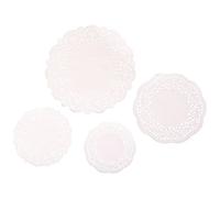 Unbekannt Rayher Hobby 59225102 Lot de 60 Feuilles de Papier Dentelle, Rondes, SB-Btl Blanc