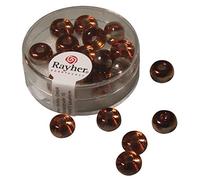 Unbekannt Rayher Perles Verre transp. métal. ø9mm Grand Trou ø3mm 14pc cui.bril., 14682640