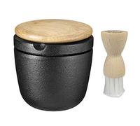 Unbekannt Skeppshult Tigerpfeffer Moulin à Herbes et Poivre en Fonte avec Couvercle en Bois de Noyer 2 Deckel Eiche