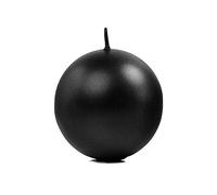 Unbekannt SKUMET80-010-OP Lot de 6 Bougies sphériques métalliques Noir 8 cm