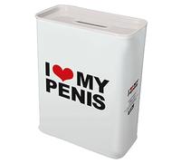Unbekannt Son et Robe mtilmp Tirelire - I Love My pénis, métal, Blanc, 9.0 x 4,5 x 11,5 cm