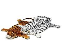 Unbekannt Sunny Toys 36806 - Tapis Peluche Tigre 110 cm, Lot de 2, Marron/Blanc