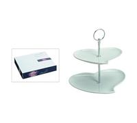 Unbekannt Support Corbeille 2stufig Konfektschale Métal/Céramique en Forme de cœur