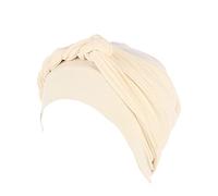 Unbekannt Turban en coton pour femme - Pour printemps, été, automne, hiver, beige, taille unique