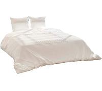 Unbekannt Yellow Otis Parure de lit réversible en Satin Blanc/argenté 135 x 200 cm + 80 x 80 cm