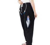 UNbit Pantalons pour Incontinence Poches Cachées Zippées, Pantalons de Soins pour Hommes et Femmes, Taille M, Noir
