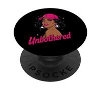 Unbothered Black Woman African American Afro Queen PopSockets PopGrip Adhésif