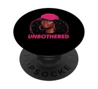 Unbothered Black Woman African American Afro Queen PopSockets PopGrip Adhésif