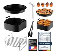 UNBOX Accessoires Air Fryer compatible pour Philips NA230 6,2L, Russell Hobbs 8L, 8,3L, Moulinex 7,5L, Cecotec 7,6L - Friteuses à air Accessoires COSORI 6L, 6,2L - Avec Moule Silicone, Plateau à pizza