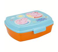 Unbranded 8020166 Peppa Pig Georges Boite à Gouter, Plastique, Bleu, 17,2 x 13,8 x 5,5 cm