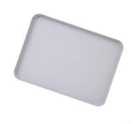 Unbreakable Plastic Serving Tray 34cm Raised Edge(Grayish Purple Large) | Thick PP plastic, raised edges prevent spills, firm structure, daily high-frequency use, unbreakable design