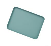 Unbreakable Plastic Serving Tray 34cm Raised Edge(Green Large) | Thick PP plastic, raised edges prevent spills, firm structure, daily high-frequency use, unbreakable design