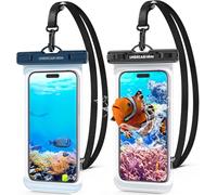 UNBREAKcable 2 Pochettes Étanches Smartphone Certifiée IPX8 iPhone 17/16/15/14/13/12/11 Plus Pro Max, Redmi Note 13/13 Pro 12 A3, Galaxy S25 S24 A15 A35 A25 A54 A55, Housse Étanche Jusqu'à 7 Pouces