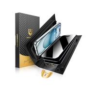 UNBREAKcable - Film de Protection Confidentialité pour iPhone 15 Plus, Pack de 3 Verres Intégral [28° Anti-Espion] [Dureté 9H] [Boîte d’Installation Facile] Verre Résistant et Haute Protection