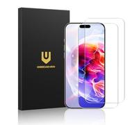 UNBREAKcable Films De Protection D'Écran Pour iPhone 16 Pro Max, Lot De 2, Verre Trempé 9H, Transparence HD, Anti-Traces De Doigts, Installation Sans Poussière
