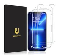 UNBREAKcable Lot de 2 films protecteurs d'écran pour iPhone 16e/iPhone 14/iPhone 13/13 Pro, verre trempé incassable [99,99 % HD transparent] [dureté 9H] [cadre d'installation facile] pour iPhone 6,1"