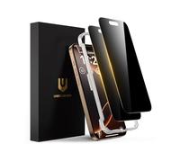 UNBREAKcable Lot de 2 protecteurs d'écran de confidentialité pour iPhone 16 Pro, en verre trempé incassable [True 28°Anti Spy] [Dureté 9H] [Cadre d'installation facile] Noir Protecteur pour iPhone 6,3
