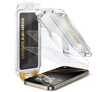 UNBREAKcable Lot De 2 Protecteurs D'Écran Pour iPhone 16 Pro, Verre Trempé 9H+, Installation Facile Avec Élimination Automatique De La Poussière, Sans Bulles