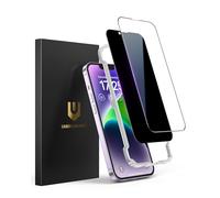 UNBREAKcable Lot de 2 Protections d'écran pour iPhone 14-1 Verres Trempés Confidentialité + 1 Verres Clairs Incassables [Cadre d'installation Facile] [Compatible Coque] pour iPhone 6,1 pouces