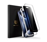 UNBREAKcable Lot de 2 Protections d'écran pour iPhone 15 Pro - 1 Verres Trempés Confidentialité + 1 Verres Clairs Incassables [Cadre d'installation Facile] [Compatible Coque] pour iPhone 6,1 pouces