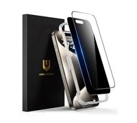 UNBREAKcable Lot de 2 Protections d'écran pour iPhone 15 Pro Max - 1 Verres Trempés Confidentialité + 1 Verres Clairs Incassables [Cadre d'installation] [Compatible Coque] pour iPhone 6,7 Pouces