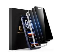 UNBREAKcable Lot de 3 films de confidentialité en verre blindé compatibles avec iPhone 17 Pro (6,3") avec anti-espion, anti-rayures, anti-traces de doigts et sans bulles