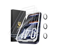 UNBREAKcable Lot de 3 protections d'écran pour iPhone 17 Pro Max avec protection d'appareil photo | Dureté 9H | Clarté HD | Anti-traces de doigts | Compatible avec les coques | 3 protections