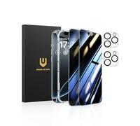 UNBREAKcable Protection d'Écran Confidentialité pour iPhone 16 Pro Max (6,9 Pouces), Lot de 2 + 2 Protecteurs d'Objectif｜Angle Anti-Espion 25°｜Dureté 9H｜Anti-Traces de Doigts