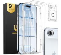 UNBREAKcable Protection Écran iPhone 17 Air - Lot de 3, 3 Vitres en Verre Trempé + 3 Protecteurs d'Objectif, Dureté 9H, Clarté HD, Anti-Traces de Doigts, Compatible Coque, 6,5 Pouces