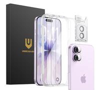 UNBREAKcable Protection Écran iPhone 17 - Lot de 3, 3 Vitres en Verre Trempé + 3 Protecteurs d'Objectif, Dureté 9H, Clarté HD, Anti-Traces de Doigts, Compatible Coque, 6,3 Pouces