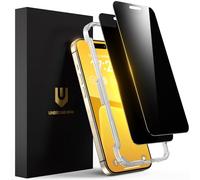 UNBREAKcable Verre Trempé Anti-Espion pour iPhone 15 Pro, Anti-Espion 28°, Dureté 9H, Cadre d'installation Facile, Coque Compatible, Films de Protection d'écran Privée pour 6,1" iPhone 15 Pro-Lot de 2