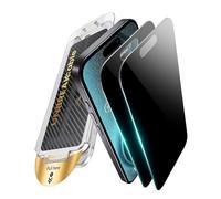 UNBREAKcable Verre Trempé Anti-Espion pour iPhone 15 Pro, Film en Verre Trempé [Anti-poussière en un Seul Pas] [25° Anti-Espionnage] [Dureté Ultra-Résistante 9H] [Sans Bulles] 6.1"- Lot de 2