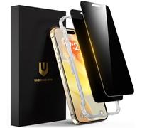 UNBREAKcable Verre Trempé Anti-Espion pour iPhone 15 Pro Max (6,7 Pouces), Film Protection D'écran avec Outil d'Installation Facile [Anti-Rayures, Anti-Traces de Doigts et sans Bulles] - Lot de 2