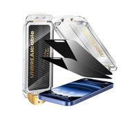 UNBREAKcable Verre Trempé Anti-Espion pour iPhone 15 Pro Max, Film en Verre Trempé [Anti-poussière en un Seul Pas] [25° Anti-Espionnage] [Dureté Ultra-Résistante 9H] [Sans Bulles] 6.1"- Lot de 2