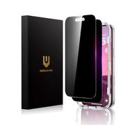 UNBREAKcable Verre Trempé Anti Espion pour iPhone 16/15 6,1 Pouces, Bord Noir Integrale Protection Écran [Lot de 2], Film Protecteur Vitre [Résistant aux Rayures, Anti-Traces de Doigts]