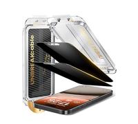 UNBREAKcable Verre Trempé Anti-Espion pour iPhone 16 Plus / 15 Plus, Film en Verre Trempé [Anti-poussière en un Seul Pas][25° Anti-Espionnage][Dureté Ultra-Résistante 9H][Sans Bulles] 6.1"- Lot de 2