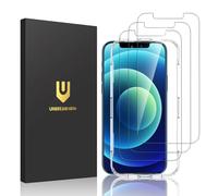 UNBREAKcable Verre Trempé pour iPhone 12/12 Pro, Dureté 9H, 99% HD, Cadre d'installation Facile, Coque Compatible, Films de Protection d'écran pour 6,1" iPhone 12/12 Pro - Lot de 3