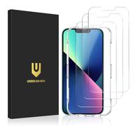 UNBREAKcable Verre Trempé pour iPhone 13 Mini (5.4") [Lot de 3] avec Cadre d'installation et Kits, Film Protection écran Vitre HD Dureté 9H - [Anti-Rayures, Anti-Traces de Doigts, sans Bulles]
