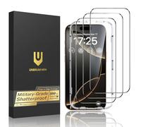 UNBREAKcable Verre Trempé pour iPhone 16 Pro, Couverture Complète 1:1, Cadre d'installation Facile, Dureté 9H, 99,99% HD Films de Protection d'écran pour 6,3" iPhone 16 Pro - Lot de 3